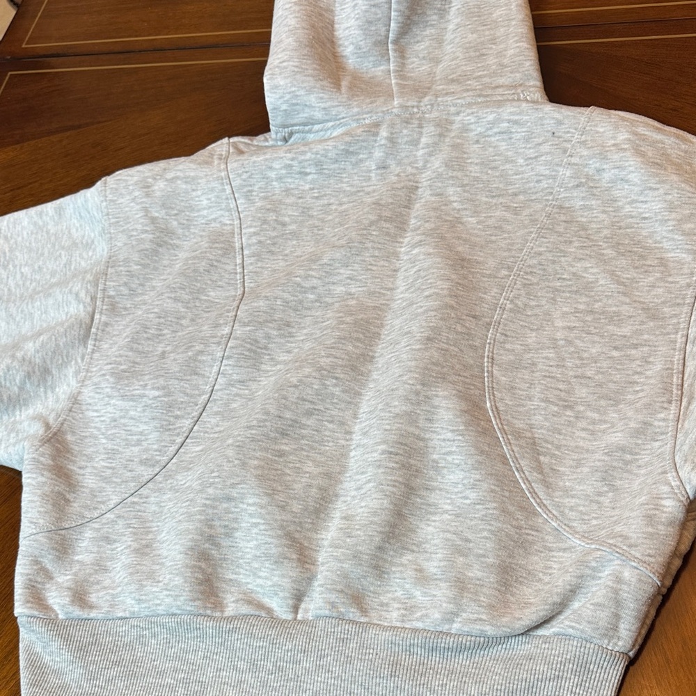 ZARA Cozy NY Logo Hoodie & Jogger Lounge Set | Gray | Casual Chic - Picture 5 of 15